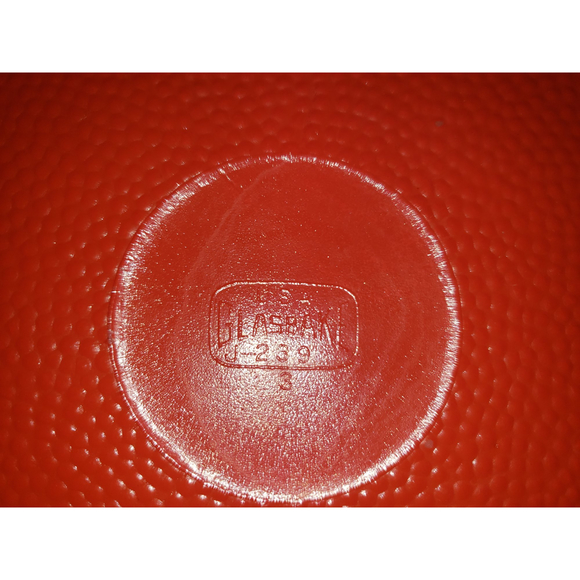 USA Glasbake J239 Red Vintage Divided Oval Casserole 12 inches by 8.5 inches - Picture 4 of 6